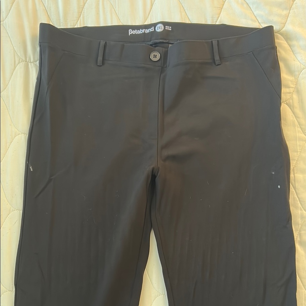 Betabrand Women’s Black Dress Pants Yoga